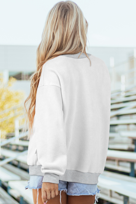 Abigail Shoulder Reversible Mock Sweatshirt