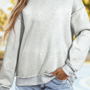  Abigail Shoulder Reversible Mock Sweatshirt