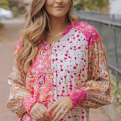 Adalee Printed Puff Sleeve Shirt