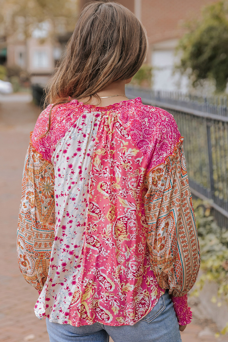 Adalee Printed Puff Sleeve Shirt