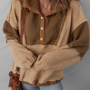  Adaline Patchwork Half Sherpa Sweatshirt
