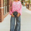  Adalyn Floral Puff Sleeve Lightweight Blouse