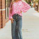  Adalyn Floral Puff Sleeve Lightweight Blouse