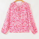  Adalyn Floral Puff Sleeve Lightweight Blouse