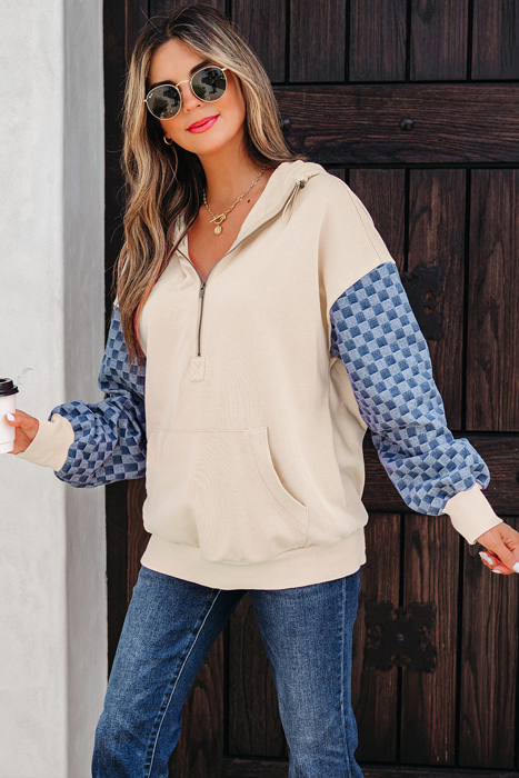 Adalynn Kangaroo Half Zipper Hoodie