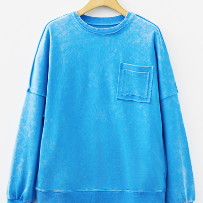 Adalynn Seam Double Patched Pullover
