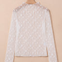  Adalynn Sheer Floral Lace Long Sleeve Top