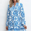  Adalynn Tribal Button Up Loose Mini Dress