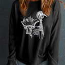  Adanique Cow Western Graphic Sweatshirt