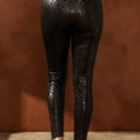  Adelaide Shiny Leopard Textured Leggings