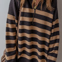 Black Medium Adeline Stripe Oversized Sweater