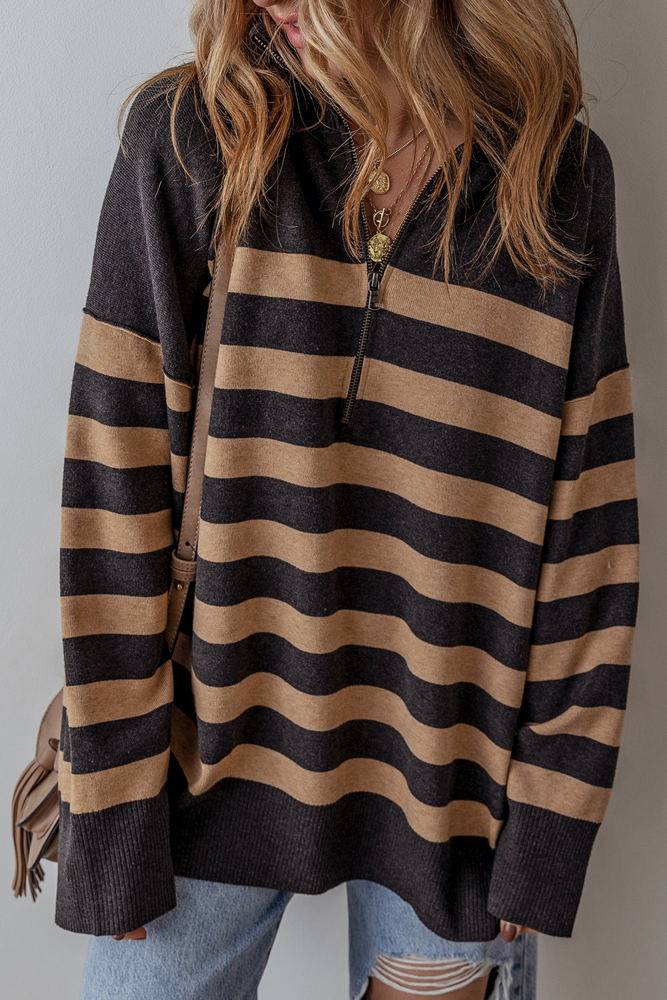 Adeline Stripe Oversized Sweater