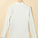  Adelyn Ribbed Knit High Long Sleeve Top