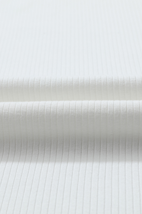 Adelyn Ribbed Knit High Long Sleeve Top