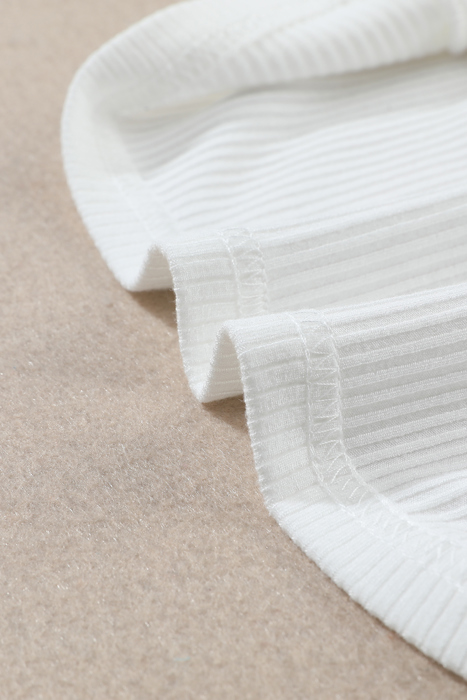 Adelyn Ribbed Knit High Long Sleeve Top