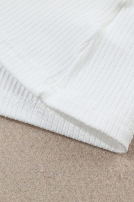 Adelyn Ribbed Knit High Long Sleeve Top