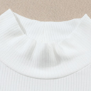  Adelyn Ribbed Knit High Long Sleeve Top