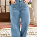  Adelyn Textured Wide Leg PLUS Jeans