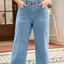 Dusk Blue 2X Adelyn Textured Wide Leg PLUS Jeans