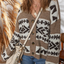  Adelynn Geometric Pattern Front Sweater