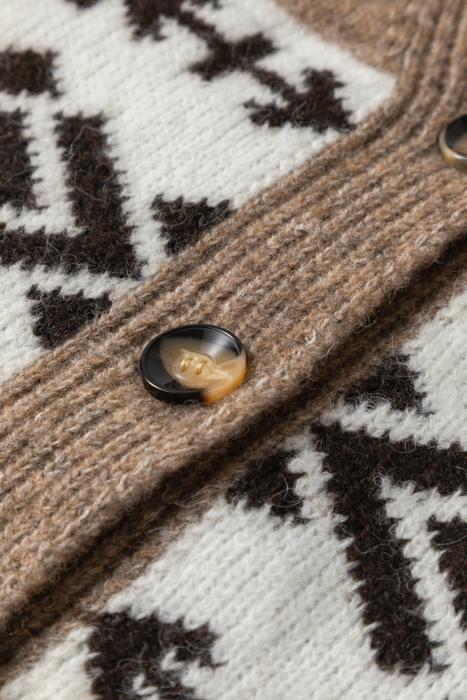 Adelynn Geometric Pattern Front Sweater