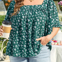  Adelynn Square Ruffled Trim PLUS Blouse