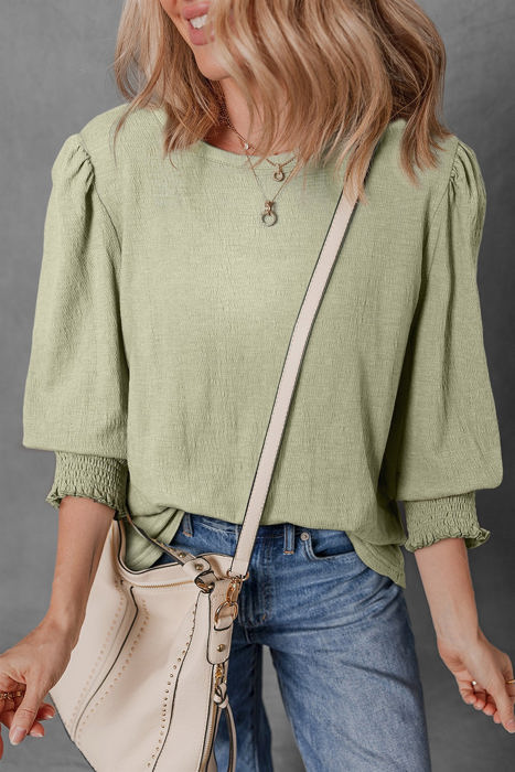 Adelynn Textured Half Sleeve Blouse