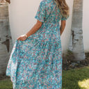  Aila Boho Holiday Ruffle Tiered Maxi Dress