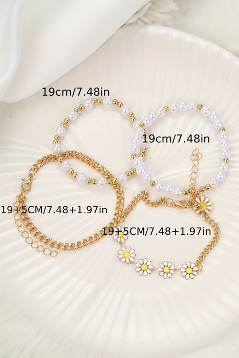 Ailany Beaded Chain Bracelet Set