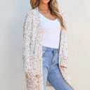 Ailany Confetti Rib Knit Long Sleeve Cardigan