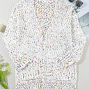  Ailany Confetti Rib Knit Long Sleeve Cardigan