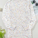  Ailany Confetti Rib Knit Long Sleeve Cardigan