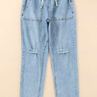 Aileen Gather Distressed Jogger