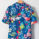  Ainara Flower Puff Short Sleeve Loose Blouse