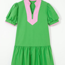 Bright Green Large Ainara Ruffle Hem Mini Dress