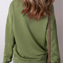 Ainsley Crisscross Stitching Loose Sweatshirt