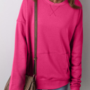  Ainsley Crisscross Stitching Loose Sweatshirt