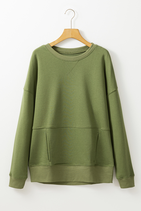 Ainsley Crisscross Stitching Loose Sweatshirt