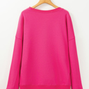  Ainsley Crisscross Stitching Loose Sweatshirt