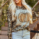  Aitana Halloween Pumpkin Leopard Sweatshirt
