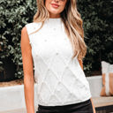  Alaia Pearled Textured Knit Sweater Vest