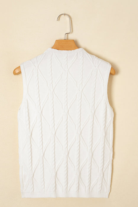 Alaia Pearled Textured Knit Sweater Vest