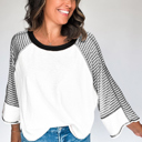  Alaia Sleeve Raglan Patchwork Top