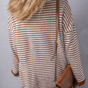  Alaia Striped Turtleneck Loose Sweater