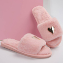  Alaina Open toe Plush Slippers