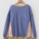  Alaina Waffle Patchwork Oversize Sweatshirt