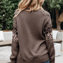  Alana Western Geometric Patterned Crew Neck Knitted Sweater