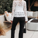  Alani Lace Crochet Bell Sleeve Blouse