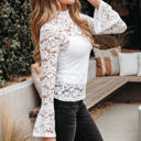  Alani Lace Crochet Bell Sleeve Blouse