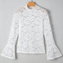  Alani Lace Crochet Bell Sleeve Blouse